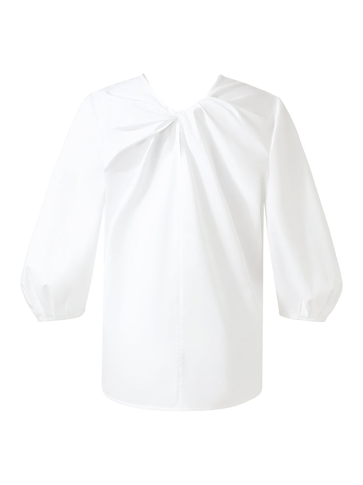 Twist 3/4 Sleeves Reversible Women Blouse