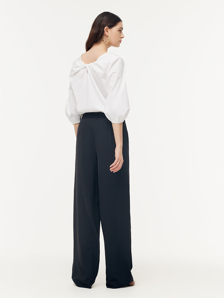 Twist 3/4 Sleeves Reversible Women Blouse