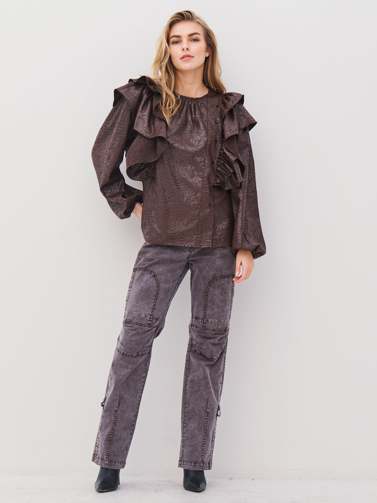 AMY trousers - Brown Mix