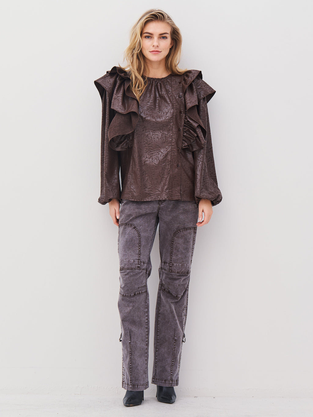 AMY trousers - Brown Mix