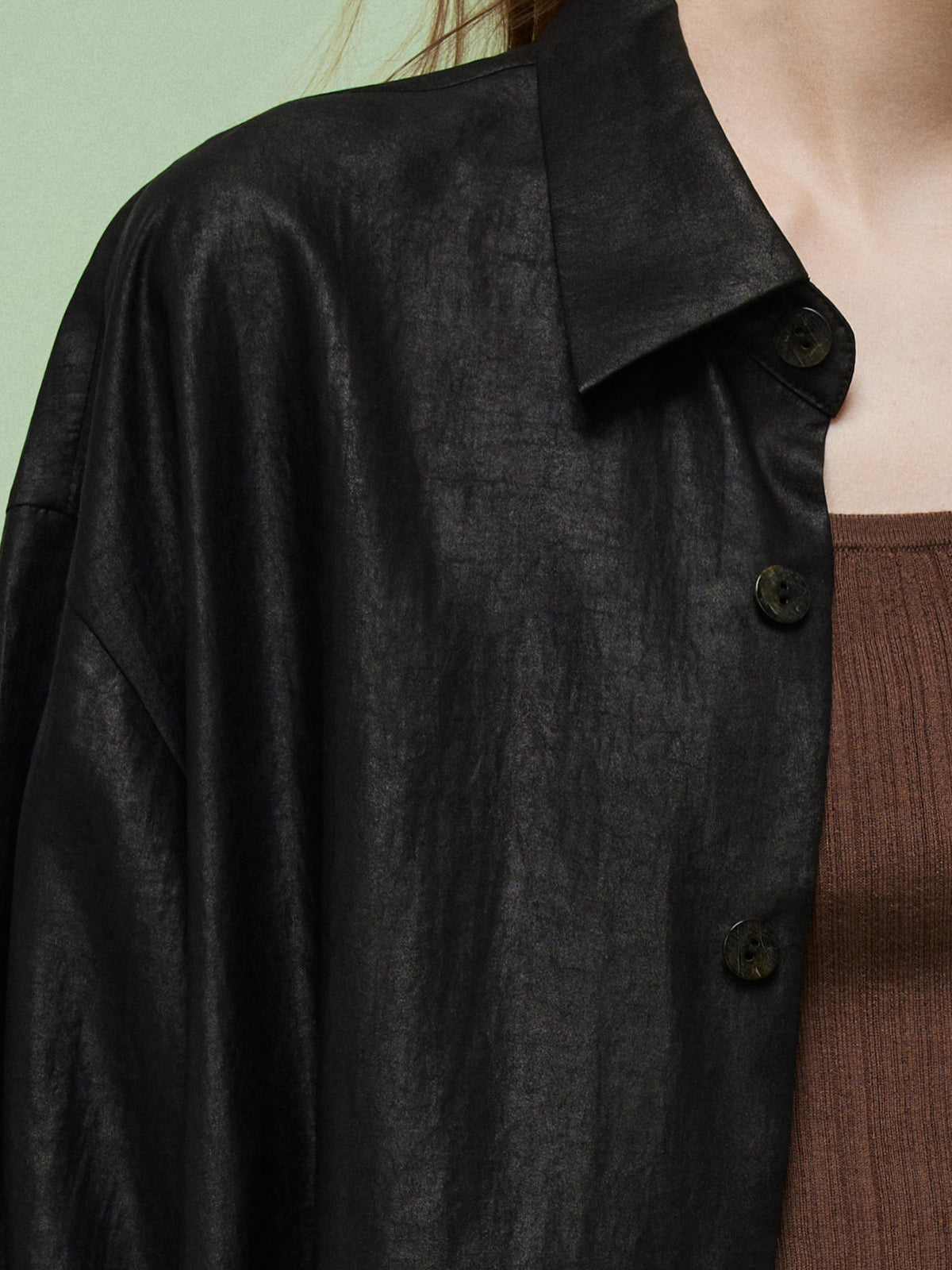 16MM Xiang Yun Silk Unisex 3/4 Sleeves Oversized Shirt