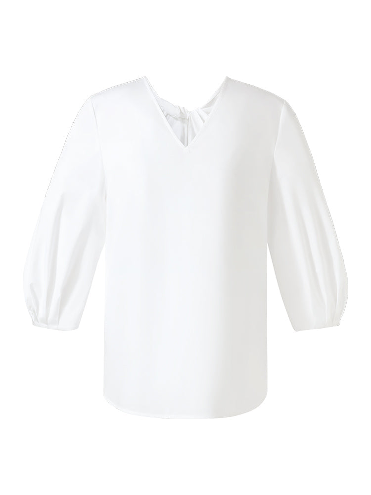 Twist 3/4 Sleeves Reversible Women Blouse