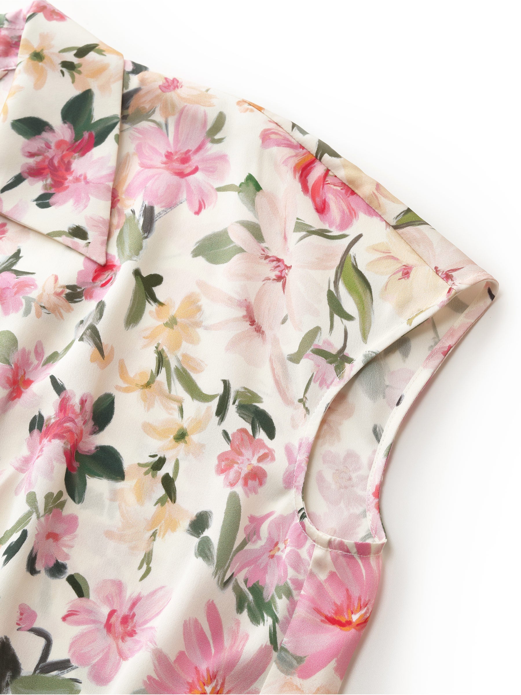 19MM Mulberry Silk Floral Print Women Twist Front Blouse
