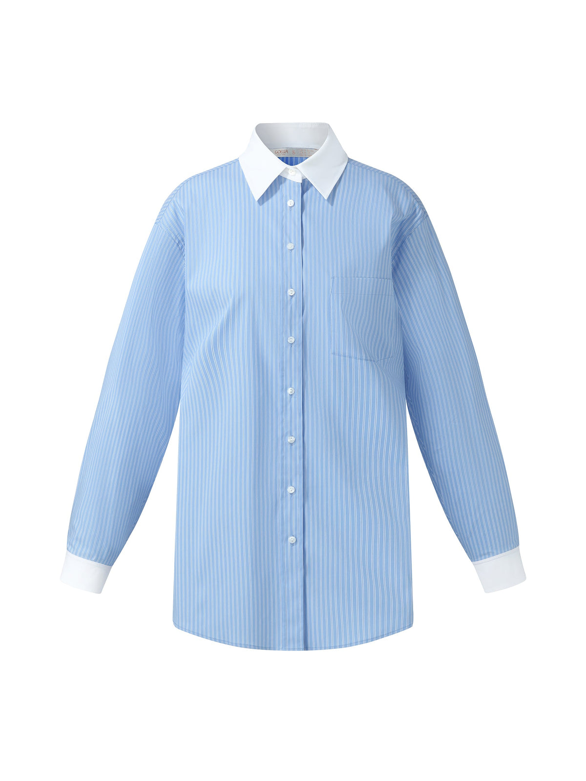 Color Block Stripe Women Oversized Shirt