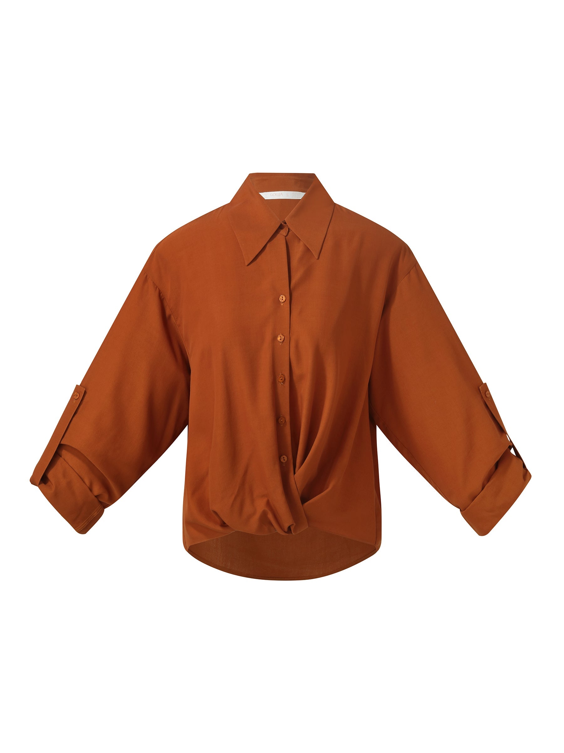 Tencel Acetate Blend Women Adjustable Sleeves Shirt